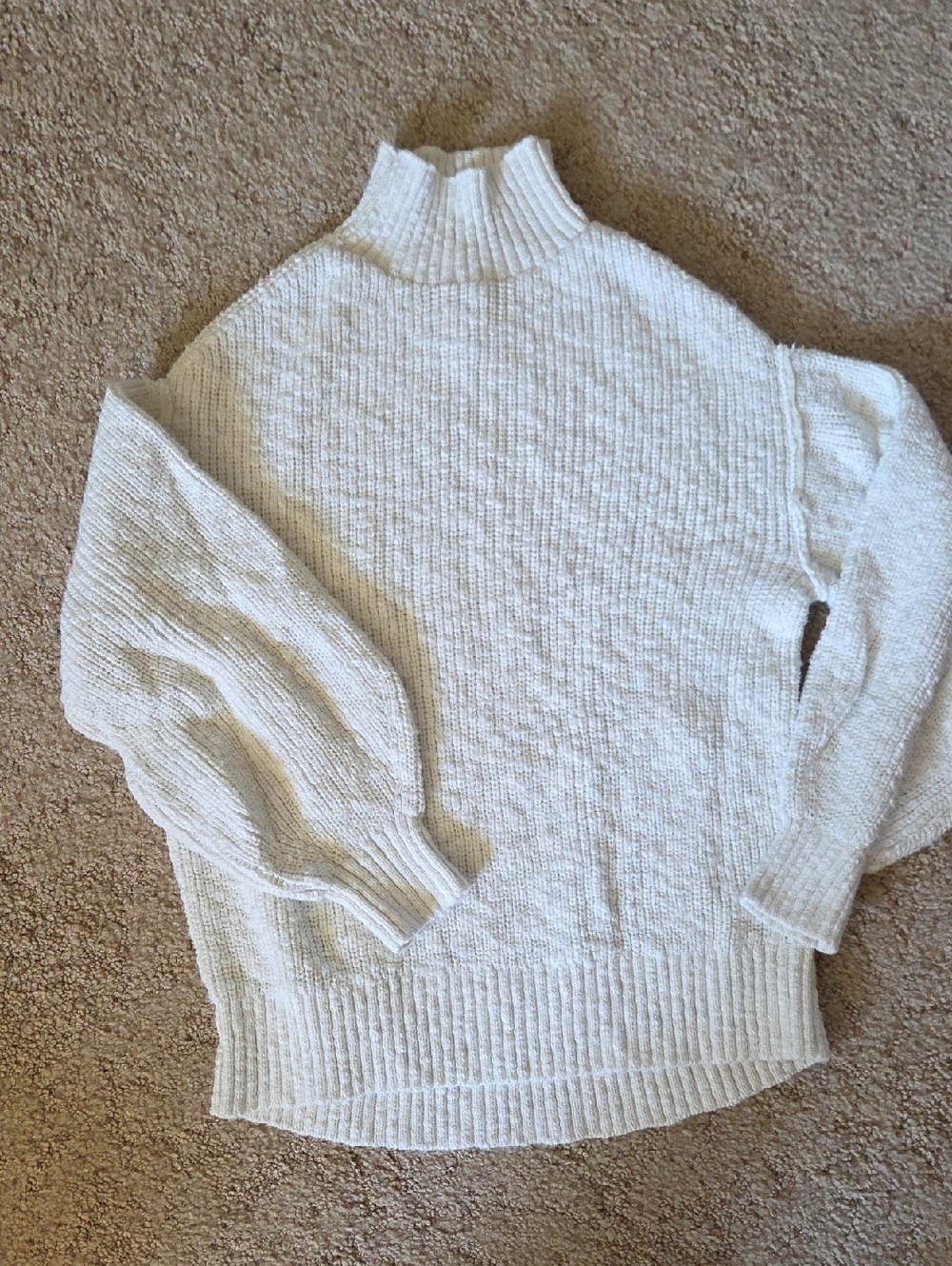 aerie Cream Turtleneck Sweater